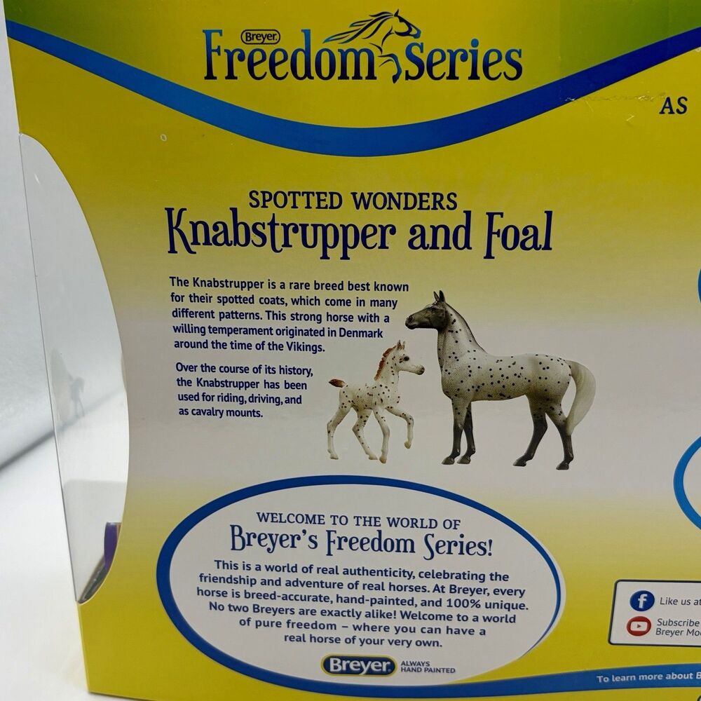 Breyer #62207 Spotted Wonders Knabstrupper & Foal Freedom Series White Brown NEW - Picture 3 of 12